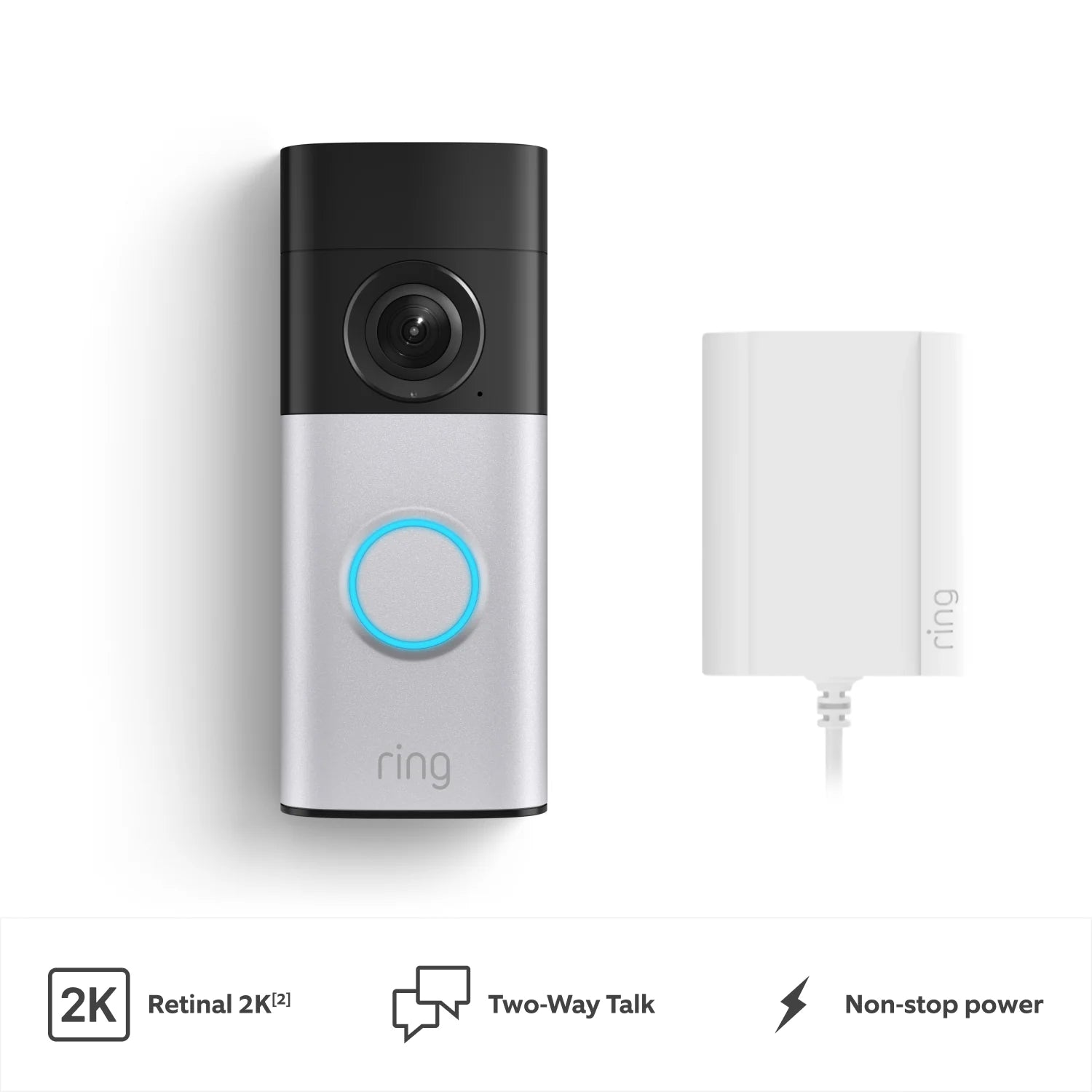 Wired Video Doorbell Plus (2nd Gen) with Plug-in Adapter